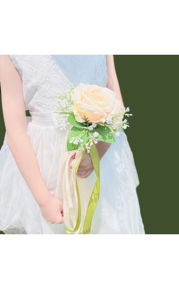 Elegant/Fascinating/Dreamlike Free-Form Silk Flower Junior Bridesmaid Bouquets -