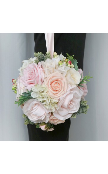 Elegant/Fascinating/Dreamlike Round Silk Flower Bridesmaid Bouquets/Junior Bridesmaid Bouquets -