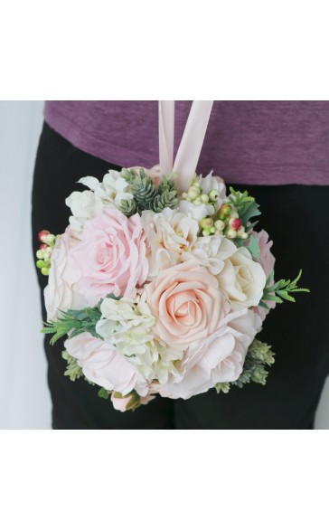 Elegant/Fascinating/Dreamlike Round Silk Flower Bridesmaid Bouquets/Junior Bridesmaid Bouquets -