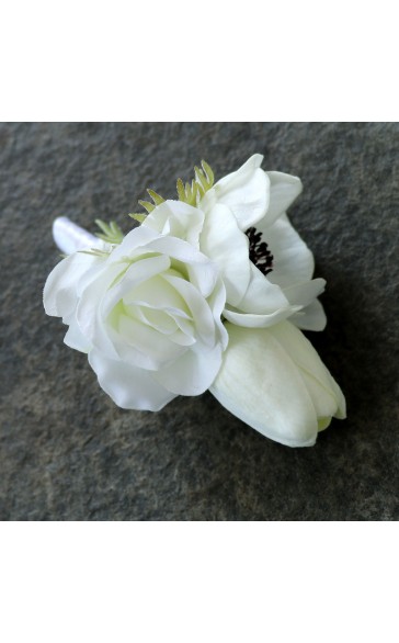 Elegant/Fascinating/Dreamlike Free-Form Silk Flower Boutonniere -