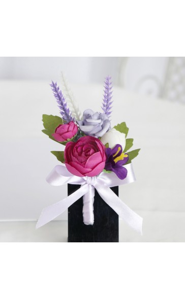 Elegant/Fascinating/Dreamlike Free-Form Silk Flower Boutonniere -