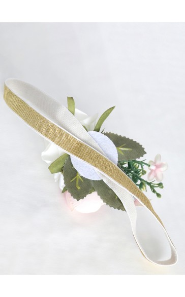 Flower Girl Foam/Plastic/Elastic/Silk Flower Tiaras With Ribbon/Petals