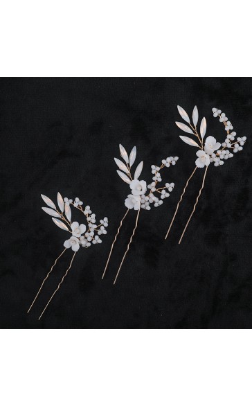 Hairpins/Headpiece Exquisite With Rhinestone/Crystal (Set of 3 pieces)