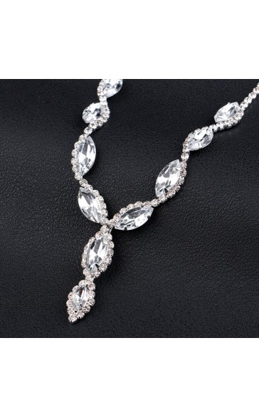 Ladies' Elegant/Beautiful/Classic/Pretty/Attractive Alloy With Oval Rhinestone Jewelry Sets