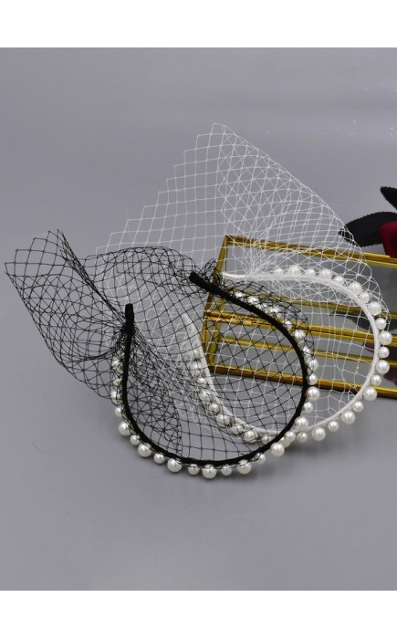 One-tier Birdcage Veils With Beading