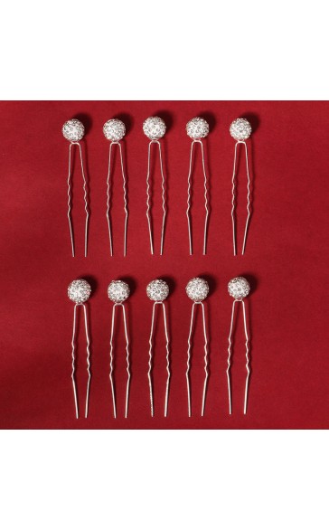 Hairpins/Headpiece Unique/Stylish/Shining/Amazing/Pretty/Romantic (Set of 10)