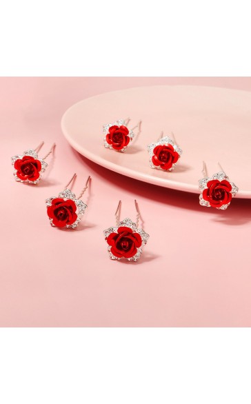 Hairpins/Headpiece Unique/Stylish/Shining/Amazing/Pretty/Romantic (Set of 6)