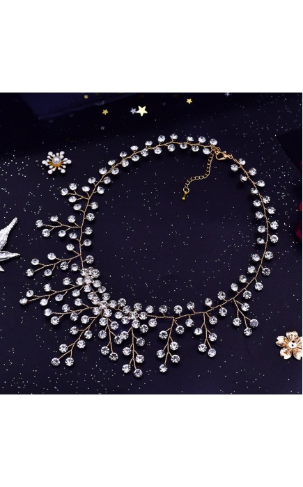 Beautiful Alloy With Round Rhinestone Necklaces