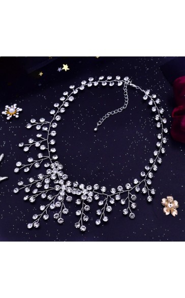 Beautiful Alloy With Round Rhinestone Necklaces