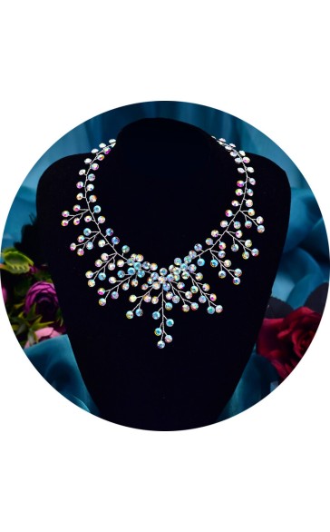 Beautiful Alloy With Round Rhinestone Necklaces