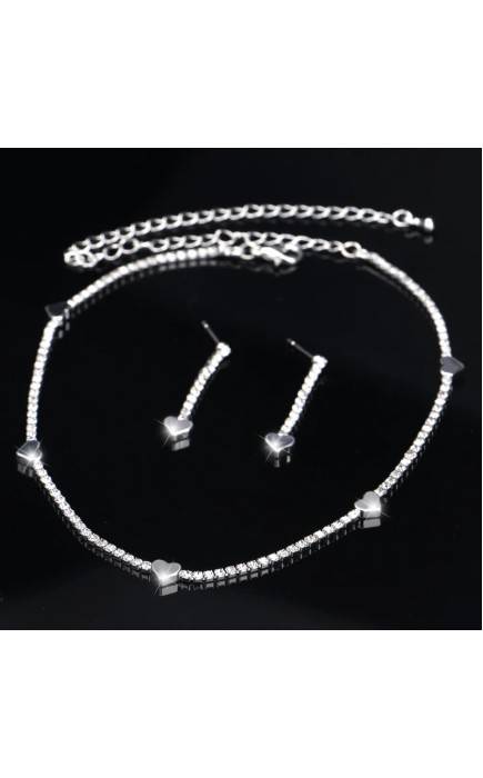 Ladies' Beautiful/Attractive Alloy With Round Rhinestone Jewelry Sets