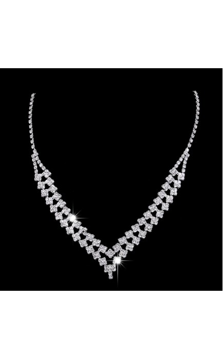 Ladies' Beautiful/Attractive Alloy With Round Rhinestone Jewelry Sets