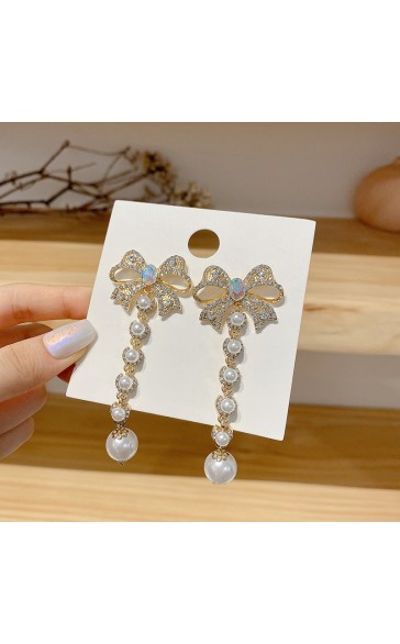 Ladies' Beautiful/Attractive Alloy With Round Rhinestone/Imitation Pearls Fashion jewelry