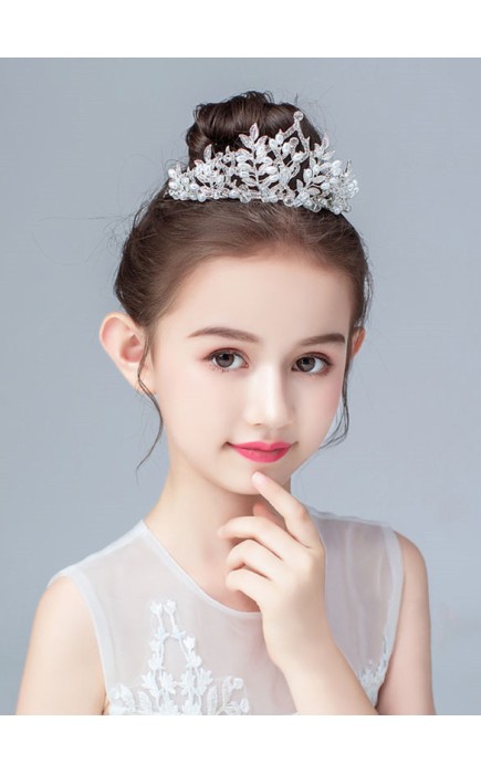 Flower Girl Alloy/Crystal/Rhinestones Tiaras With Crystal/Rhinestones/Beading