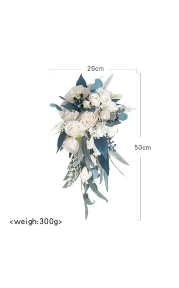 Cascade Silk Flower Bridal Bouquets -