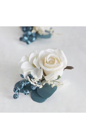 Free-Form Silk Flower Wrist Corsage -