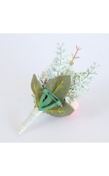 Free-Form Silk Flower Boutonniere -