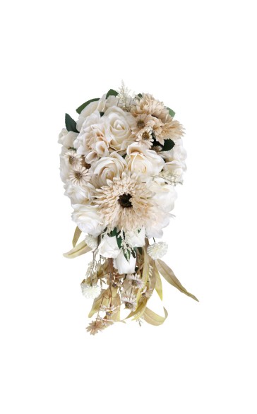 Cascade Silk Flower Bridal Bouquets -