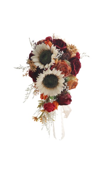 Cascade Silk Flower Bridal Bouquets -