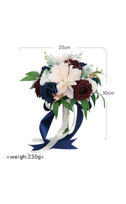 Round Silk Flower Bridal Bouquets -