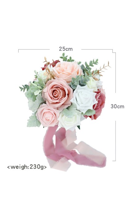 Round Foam/Silk Flower Bridal Bouquets -