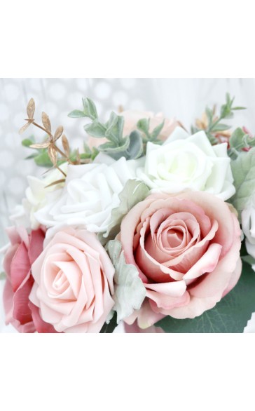 Round Foam/Silk Flower Bridal Bouquets -