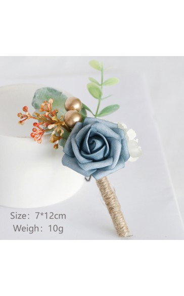 Free-Form Silk Flower Boutonniere -