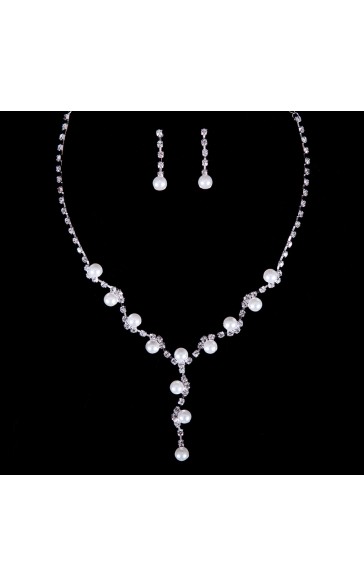 Ladies' Charming Alloy With Irregular Pearl Jewelry Sets