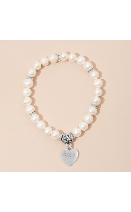 Personalized Child's Personalized Pearl&Imitation pearl With Round Pearl Bracelets