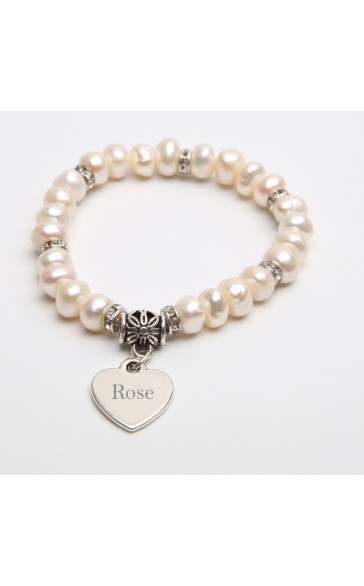 Personalized Child's Personalized Pearl&Imitation pearl With Round Pearl Bracelets