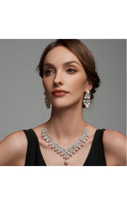 Ladies' Gorgeous Alloy With Irregular Pearl/Rhinestone Jewelry Sets