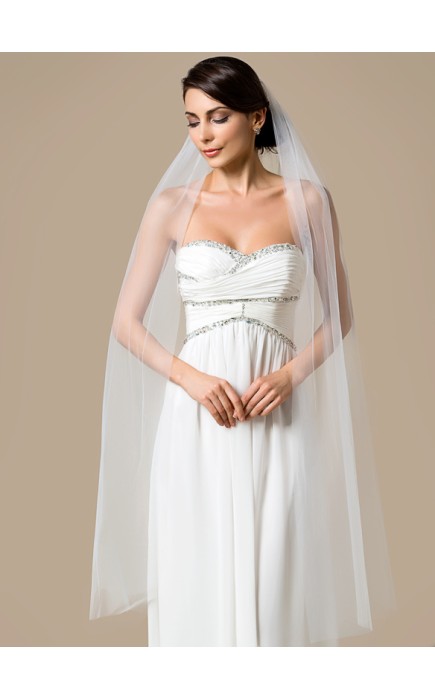 One-tier Cut Edge Waltz Bridal Veils