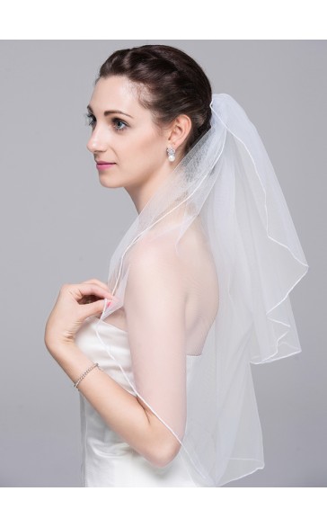 Two-tier Pencil Edge Elbow Bridal Veils