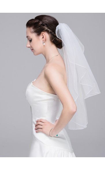 Two-tier Pencil Edge Elbow Bridal Veils