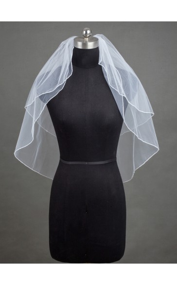 Two-tier Pencil Edge Elbow Bridal Veils