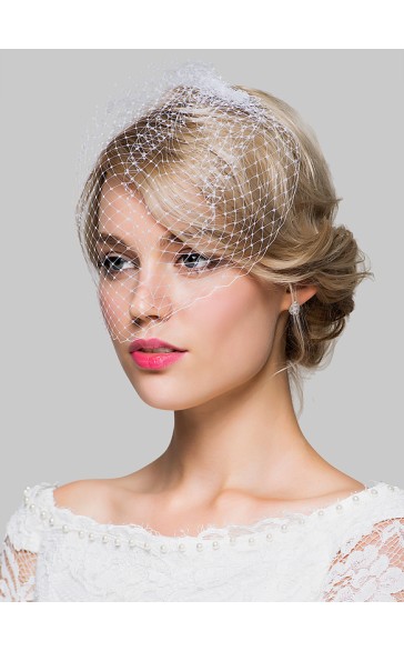 One-tier Birdcage Veils