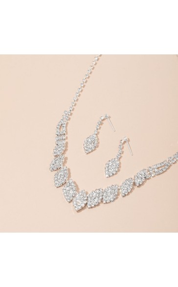 Ladies' Fashionable Alloy With Irregular Cubic Zirconia Jewelry Sets