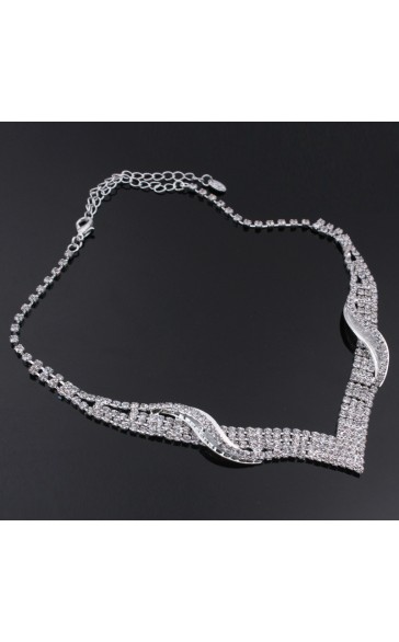 Ladies' Elegant Alloy With Irregular Cubic Zirconia Jewelry Sets